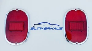 RED VW Bus T1 T2 a Camper Trekker Type 181/182 Fridolin 147 Rear Lights Lenses - Picture 1 of 3