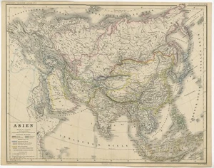 Mapa antiguo de Asia de Kiepert (c.1870) - Imagen 1 de 1