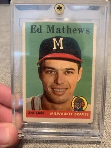 Ed Mathews Topps 1958 #440 en muy buen estado Milwaukee Braves ¡bonito!¡! - Imagen 1 de 9