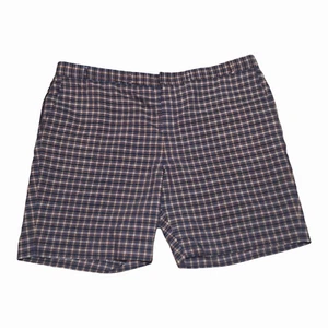 Vintage karierte Herrenshorts 48 Taille USA mehrfarbig vorne flach leicht Nerd - Bild 1 von 11