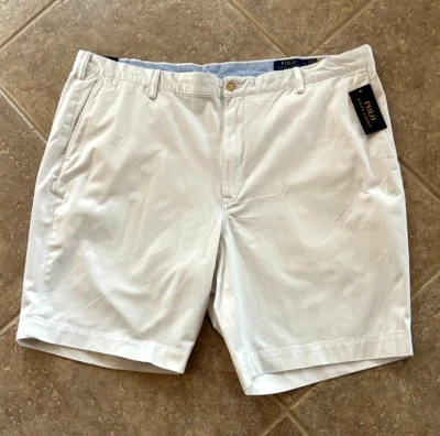 Polo Ralph Lauren Shorts B&T 48B Stretch Classic Fit Deckwash White 9" $98 NWT - Image 1 of 4
