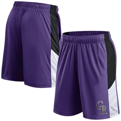 Men's Fanatics Branded Purple Colorado Rockies Primary Logo Shorts Cover