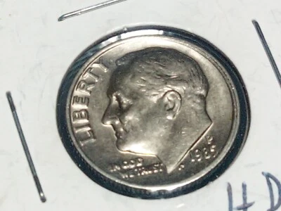 Mint Error Coin Roosevelt Dime 1985 p Reeded Rim Error Minting Error  - Image 1 of 4