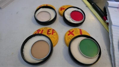 4 Vintage Kodak Series VII Wratten Filters X1 81EF Skylight & A with containers  - Image 1 of 4