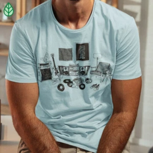 High Fidelity Soothing Blue Music T-Shirt, Unisex, Eco-Friendly - Picture 1 of 4