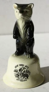 Figura Campana Oso Negro Grandes Montañas Humeantes Recuerdo Cerámica Porcelana LINDA - Imagen 1 de 1