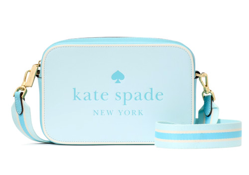 Nuova borsa per fotocamera Kate Spade Oh Snap Colorblock Mini Crisp Sky Multi con sacchetto antipolvere