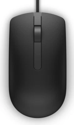 Dell MS116 Maus USB-Maus kabelgebunden 3 Tasten beidhändig USB-A schwarz NEU - Bild 1 von 3