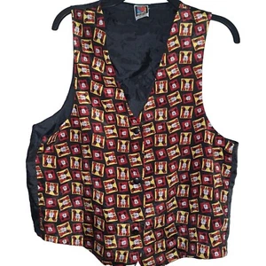 DISNEY Mickey Mouse Unlimited Print Vest Vintage Adult One Size - Picture 1 of 3