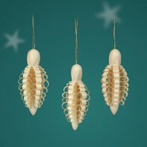 Baumbehang Spanbaum 3er Set 6x2x2cm NEU Anhänger Baumschmuck Weihnachten Seiffen - Bild 1 von 1