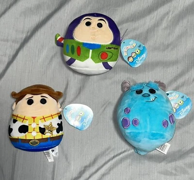 Lot of 3 Disney Toy Story Squishmallows Buzz Lightyear Woody Sully Plush stuffed - Image 1 of 4