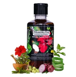 PRAKRUTHI PURE AYURVEDA Herbal Black Adivasi Hair Oil for Hair Growth (500 ML) - Bild 1 von 4