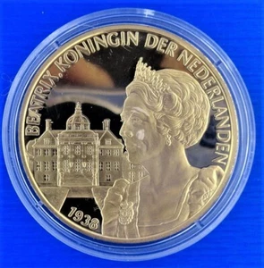 NIEDERLANDE Medaille - Beatrix Je main tiendrai Ø 32,9mm 13,14 gr - Bild 1 von 2