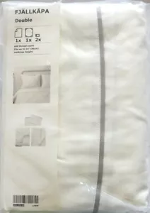 Ikea FJÄLLKÅPA 4pc Set (Fitted Sheet, Flat Sheet 2 Pillow Cases) White Double - Picture 1 of 2