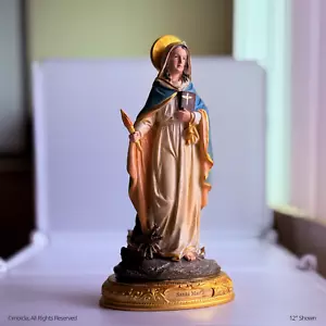 Saint Martha of Bethany Resin Statue - 12" Catholic Figurine | Santa Marta - Picture 1 of 5