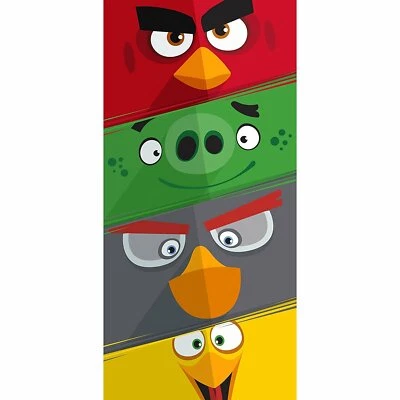 Rovio Angry Birds Blocks Fiber Reactive Beach Towel Large 28" x 58" Cotton New - Image 1 of 2