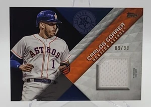 2018 Series 1 Topps #'d/99 CARLOS CORREA Game Used Jersey SP Materials TWINS - Picture 1 of 3