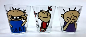 Set Bicchieri Bicchiere Vintage Leonardo Cartoni Animati Bambini Kinderglaser Germania - Foto 1 di 5