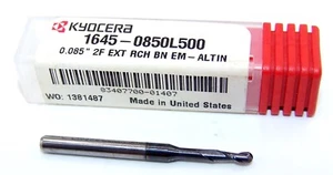 (.0850") FRESINO DE EXTREMO DE CARBURO 2 FLAUTA EXTREMO DE BOLA EXTENDIDO ALTIN KYOCERA 1645-0850L500 - Imagen 1 de 2