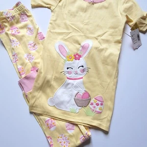 Gymboree Girls 14 Gymmies Easter Yellow Bunny Set Pajamas NWT Rabbit - Picture 1 of 2