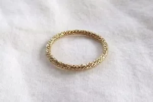 Gold Sparkle Ring, 14k Gold Filled Ring, Gold Stack Ring, Thick Gold Ring, 14k - Picture 1 of 6