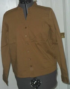 *BLUSA CHRISTOPHER & BANKS TALLA S CÓMODA ELÁSTICA MARRÓN NUEVA CON ETIQUETAS - Imagen 1 de 2