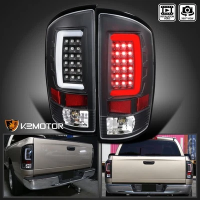 Black Fits 2002-2006 Dodge Ram 1500 2500 3500 LED Tail Lights Brake Lamps L+R — 第 1/4 张图片