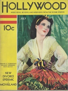 Hollywood magazine July 1932, Sidney Fox Cover by Edwin Bower Hesser, D. Del Rio - Picture 1 of 2