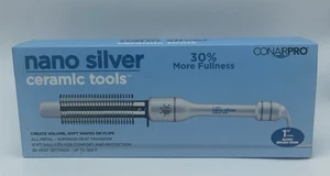 Conair Pro Nano Silver Ceramic Tools Ionic Brush Iron 1” Barrel - Picture 1 of 3