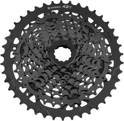 ADVENT Cassette - 9 Speed, 11-42t, Black, ED Coated, Alloy Large Cog - Image 1 of 3