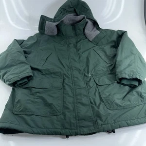 Lands End Women's Polartec Fleece Lined Hooded Jacket Coat Sz X Large - Picture 1 of 16