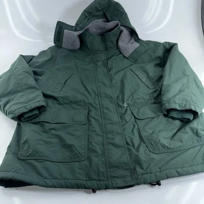 Lands End Women's Polartec Fleece Lined Hooded Jacket Coat Sz X Large - Image 1 of 4