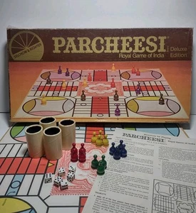 1982 Parcheesi Royal Game Of India Deluxe Edition 2 Board Game Selchow Righter - Picture 1 of 19