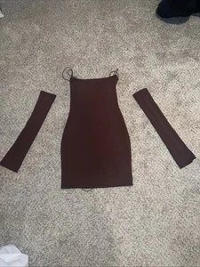 PLT Brown Body con Dress Size 6/8 - Picture 1 of 6