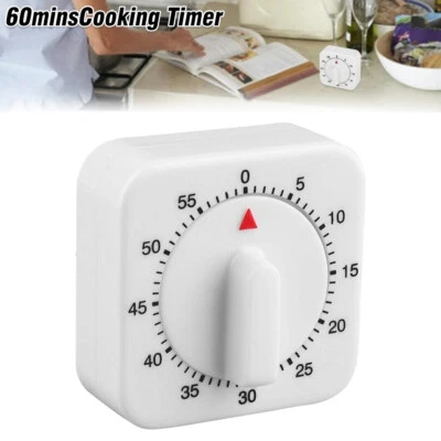 Kitchen Timer Egg Square Shaped Kitchen Cooking Timer Mechanical Alarm 60Min - Image 1 of 4