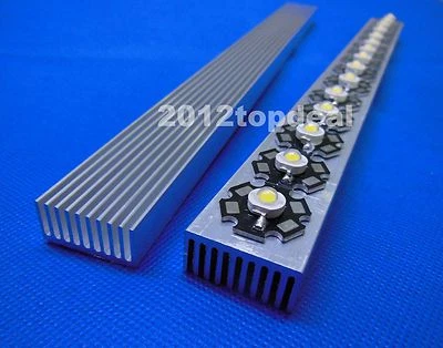 High Power LED aluminum Heatsink 300mm*25mm*12mm for 1W,3W,5W led chip DIY - Image 1 of 4