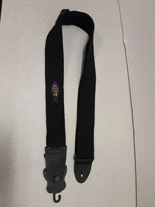 LM 2-Inch Weave Guitar Strap - Black with Ixoye Fish - New - Picture 1 of 3
