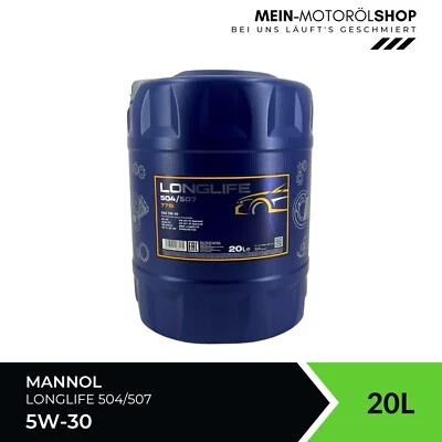 Mannol Longlife 504/507 5W-30 7715 VW Porsche Mercedes MB BMW Longlife 20 Liter - Bild 1 von 2