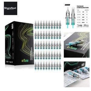 50 Piezas Cartuchos de Tatuaje Agujas Desechables Mixto Bugpin Round Magnum Curved Tatto... - Imagen 1 de 8