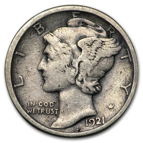1921-D Mercury Dime Fine - SKU#5911 Cover