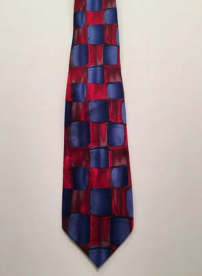 Corbata J Garcia Another Butterfly Clásica Seda Cuello Rojo Azul Edición Limitada Ancha Foto 1 de 3