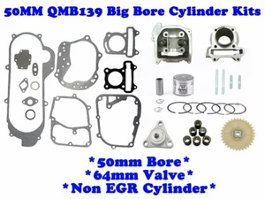 100cc / 81.3cc (50mm DIÁMETRO) GRAN DIÁMETRO KIT SCOOTER QMB139 *64mm VÁLVULAS* NO EGR - Imagen 1 de 3