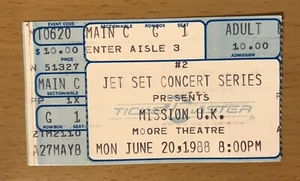 1988 MISSION U.K. / SOUNDGARDEN SCREAMING LIFE TOUR SEATTLE CONCERT TICKET STUB - Picture 1 of 6