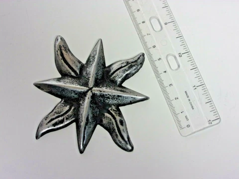 Vtg Medieval 6 Sided Star  Wall Plaque Mid-Century House Coat of Arms 3.75" Cover