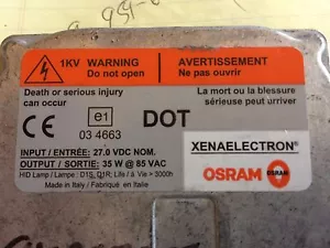Osram HID Vorschaltgerät 03 4663 27 Volt Eingang 35W @85vac Ausgang (für Lautsprecherleuchte) - Bild 1 von 3