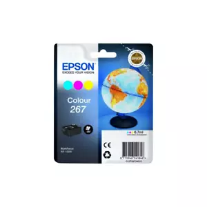 Cartucho de tinta tricolor genuino Epson 267 Globe Series C13T26704010 - Imagen 1 de 1