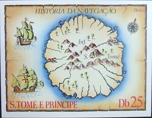 Sao Tome & Principe-NAVIGATION history-map-.MNH**.STP 021