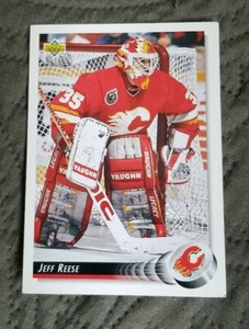 1992-93 Upper Deck Calgary Flames Hockey Card #442 Jeff Reese - Picture 1 of 2