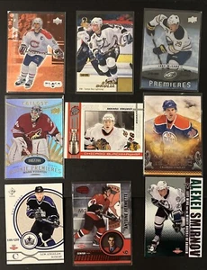 Lote de colección de tarjetas de hockey de la NHL numeradas al azar 9x - Imagen 1 de 1