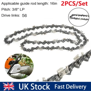 2X Chainsaw Saw Chain for OREGON Einhell gh-ec 2040 56 DL 3/8 1.3 0.050 16" 40cm - Picture 1 of 6